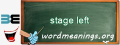 WordMeaning blackboard for stage left